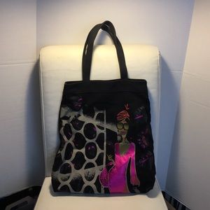 Shop Girl Printed Tote Bag